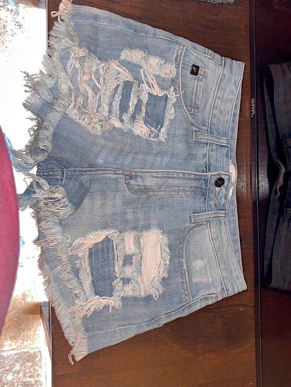 KanCan Distressed Jean Shorts in Blue
